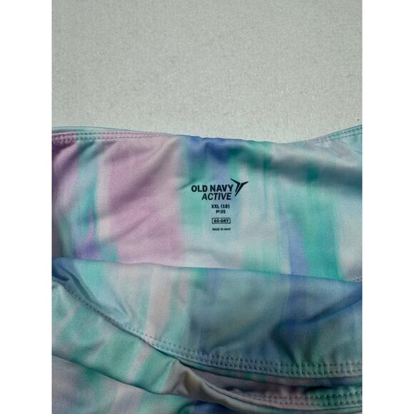 Old Navy Active Blue Tie Dye Print Athletic Leggings Girls Size XXL 18 Plus - Picture 2 of 4